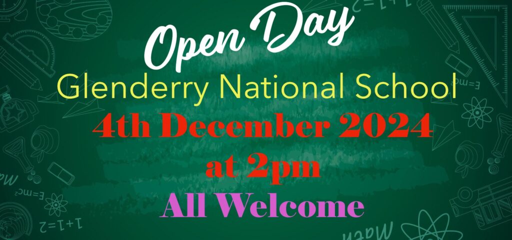 Glenderry NS open day banner